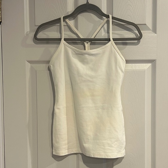 lululemon athletica Tops - Lululemon Power Y Tank White size 6